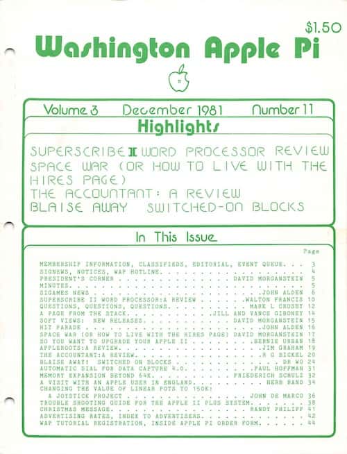 Washington Apple Pi Journal December 1981