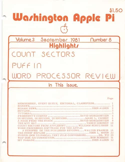 Washington Apple Pi Journal September 1981